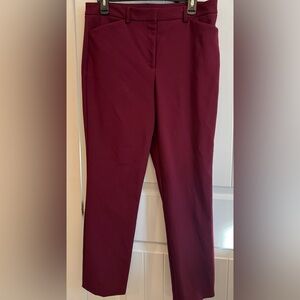 Rachel Zoe Burgundy Straight Leg Pants